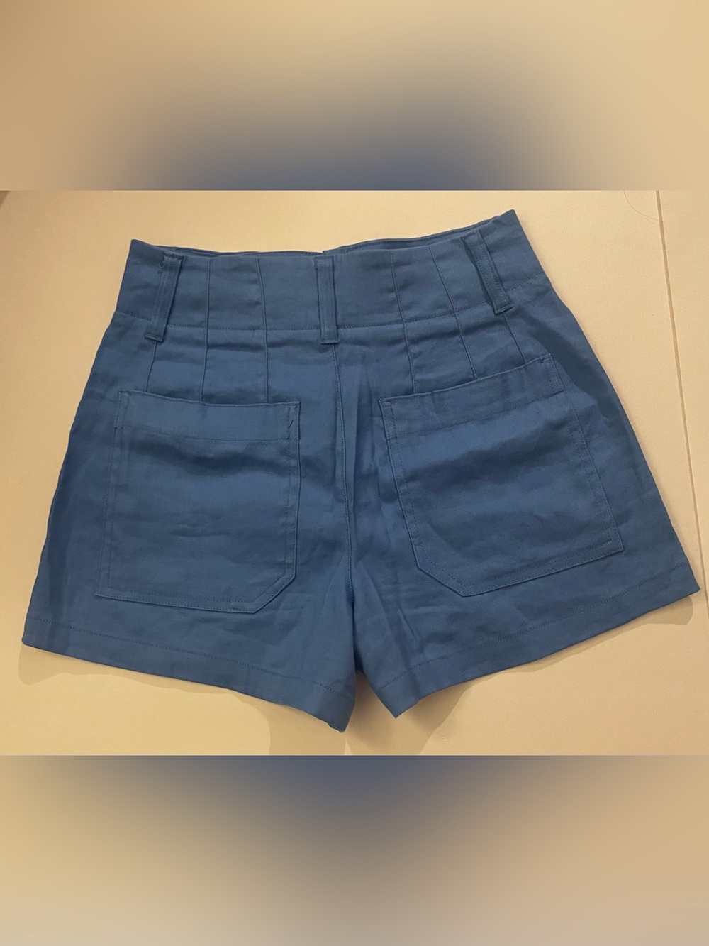 Maeve by Anthropologie Blue High-Waist Pocket Shorts - Picture 3 of 6